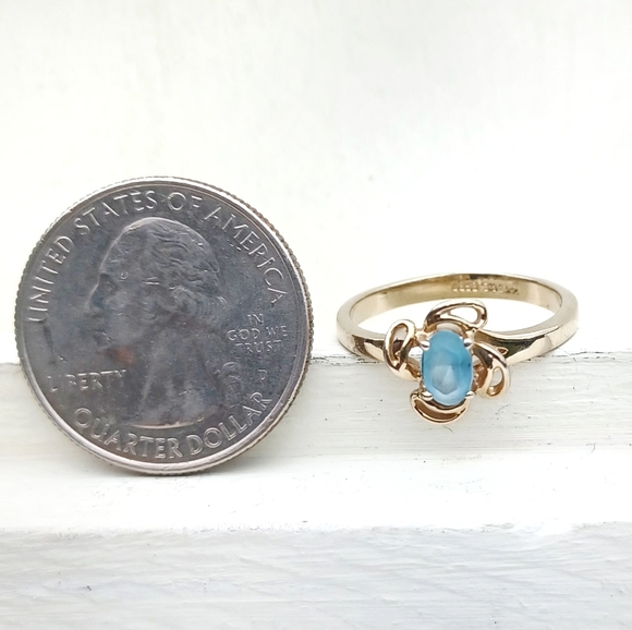 14K GE ESPO (Joseph Esposito) Gold Aquamarine Ring - Picture 8 of 9
